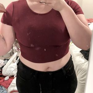 Maroon crop top